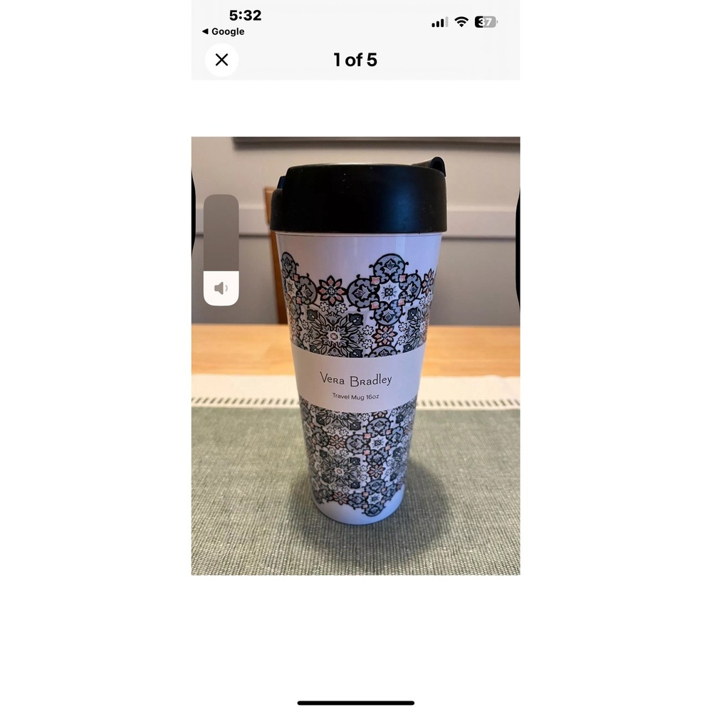 Vera Bradley Lisbon Medallion Double Wall Tumbler w/Straw 24oz.